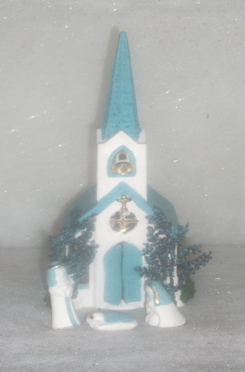Large Turquoise Steeple Nativity