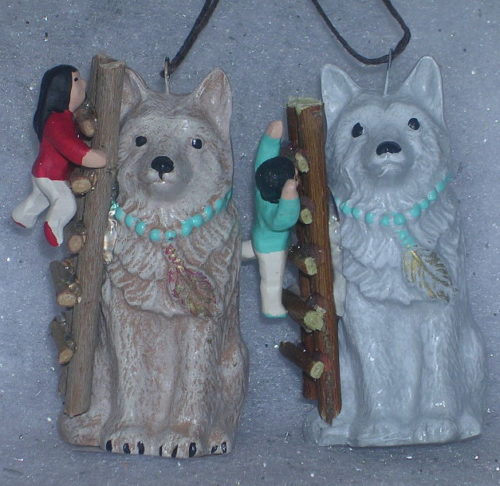 Wolf Child Storyteller Romper Ornament